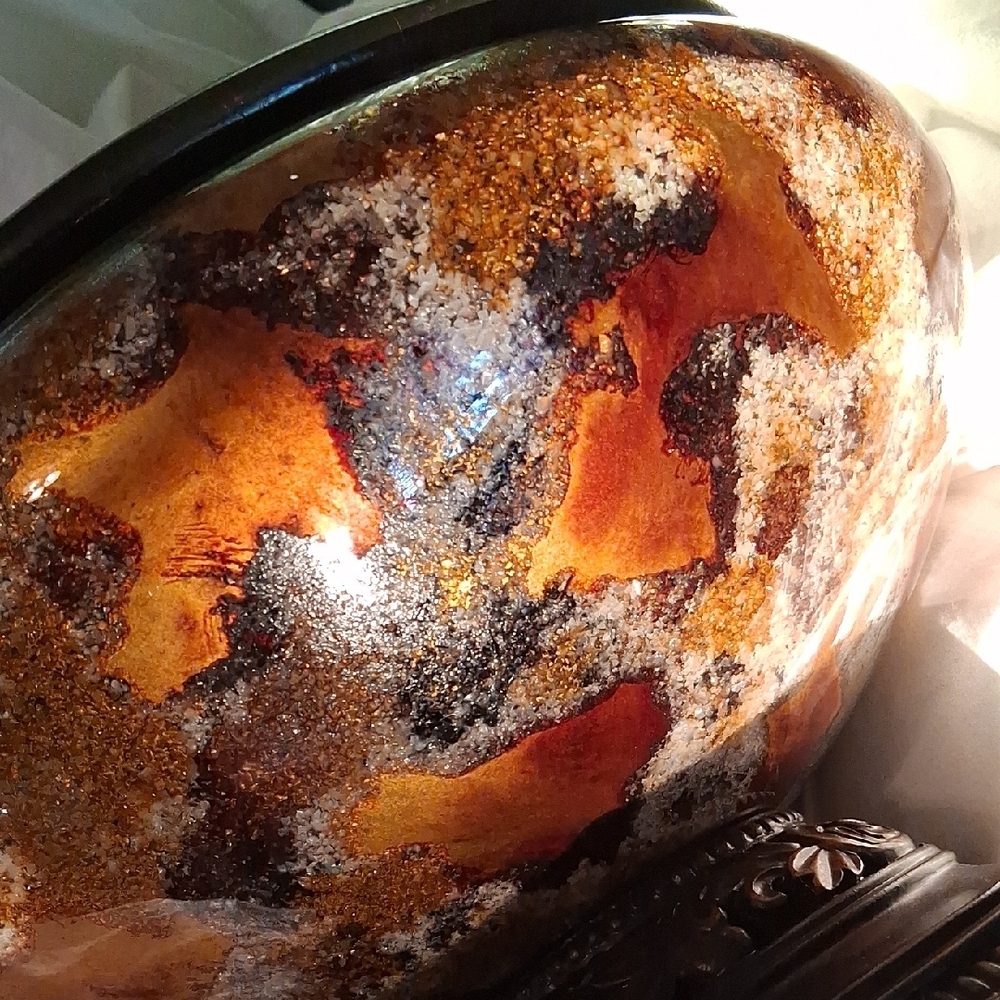 The Perfect Purse/Makeup Bowl. Elegant Decorative Bowl With Red Velvet Inside. - Picture 12 of 16